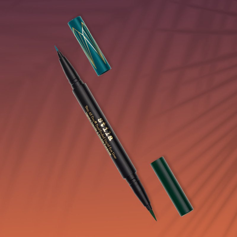 Stila Stay All Day® Dual-Ended Waterproof Liquid Eye Liner: Two Colours - Teal and Intense Jade - Liquid Eyeliner - British D'sire