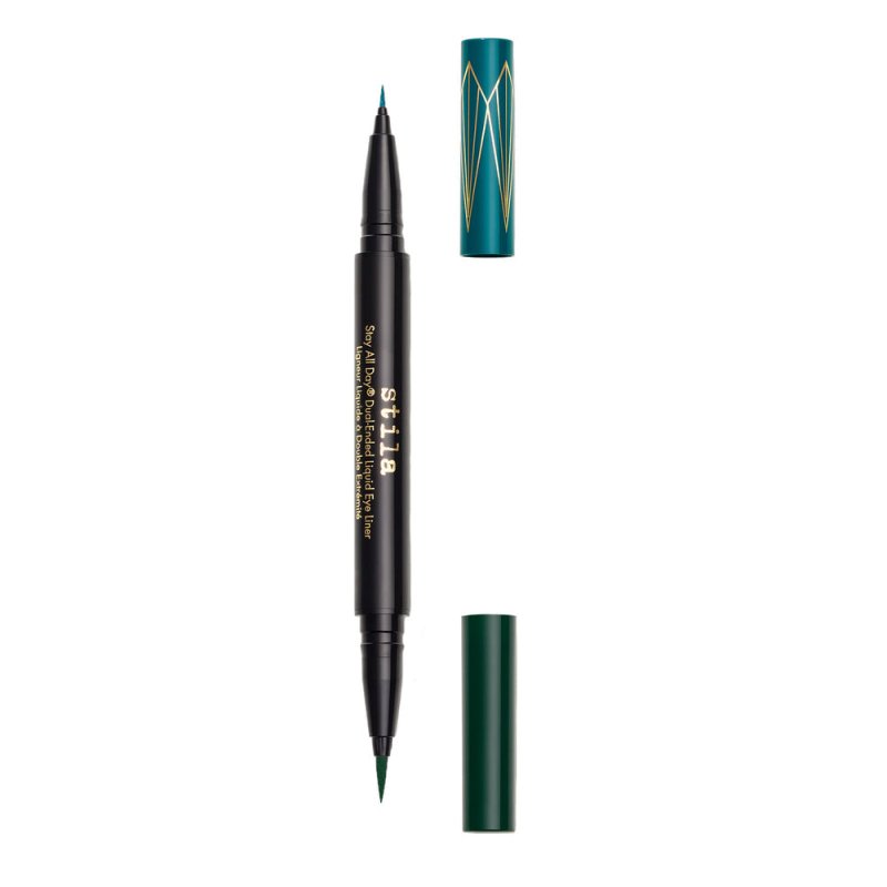 Stila Stay All Day® Dual-Ended Waterproof Liquid Eye Liner: Two Colours - Teal and Intense Jade - Liquid Eyeliner - British D'sire