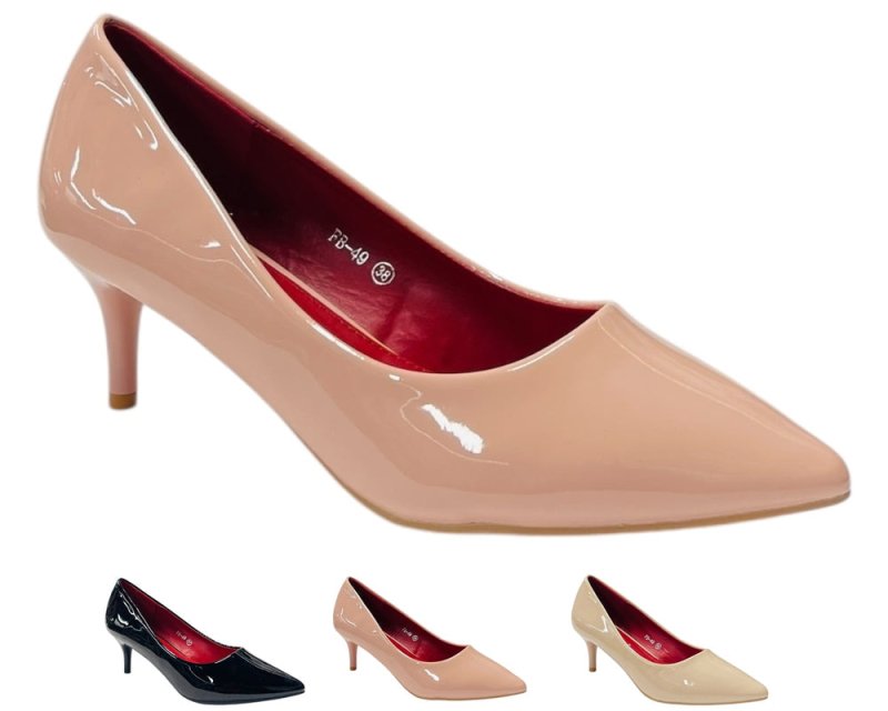Stiletto Heel Pointed Toe Court Shoes - Court Shoes - British D'sire Main image