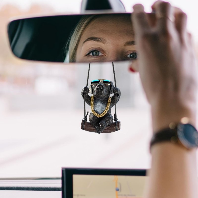 Stock Dog Rearview Mirror, Dog Rear Mirror Accessories - Retroview Mirror Decoration - Cute Car Ornament for Truck Van Sedan for Bedrooms for Camer Secondary image