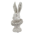 Stone Effect Ruffle Hare Ornament - Figurines - British D'sire