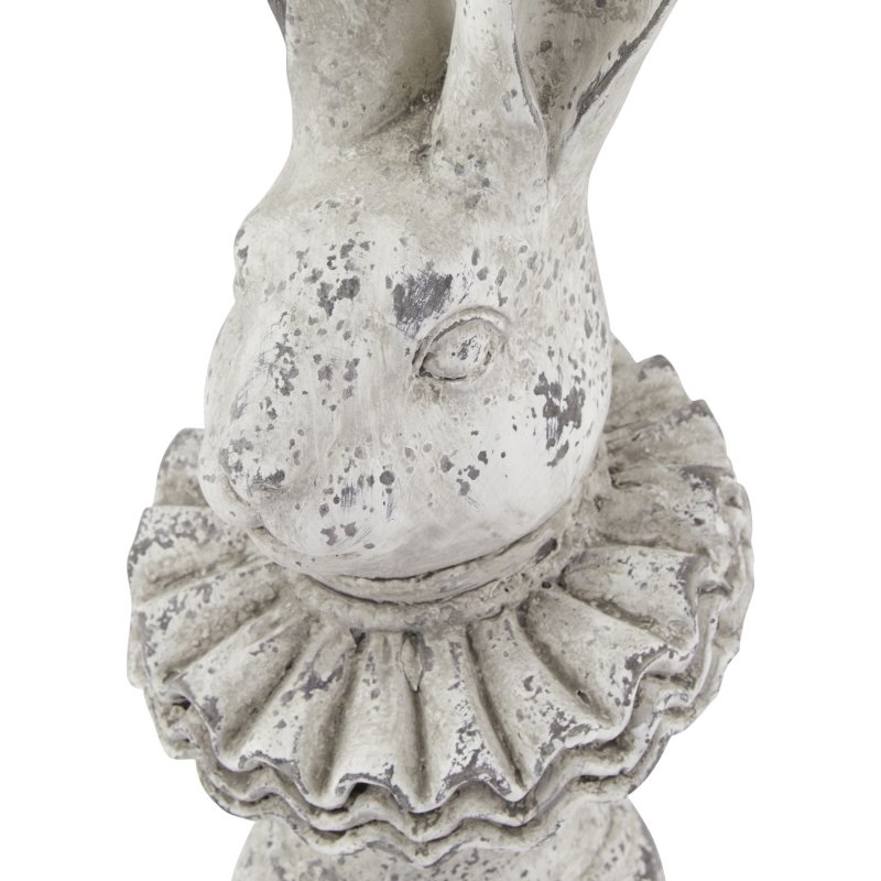 Stone Effect Ruffle Hare Ornament - Figurines - British D'sire