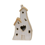 Stone Glazed Ceramic Twin House Ornament - Home Decor - British D'sire