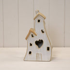Stone Glazed Ceramic Twin House Ornament - Home Decor - British D'sire
