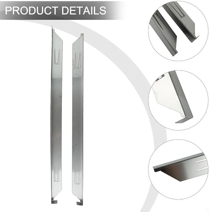 Stove Gap Covers, Stainless Steel Stove Cover, 2 Packs Kitchen Range Trim Kit, 23 inch Stove Counter Gap Cover,Easy Cleaning Secondary image