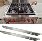 Stove Gap Covers, Stainless Steel Stove Cover, 2 Packs Kitchen Range Trim Kit, 23 inch Stove Counter Gap Cover,Easy Cleaning - British D'sire
