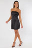 Strapless Black Sequin Mini Dress - Dresses - British D'sire