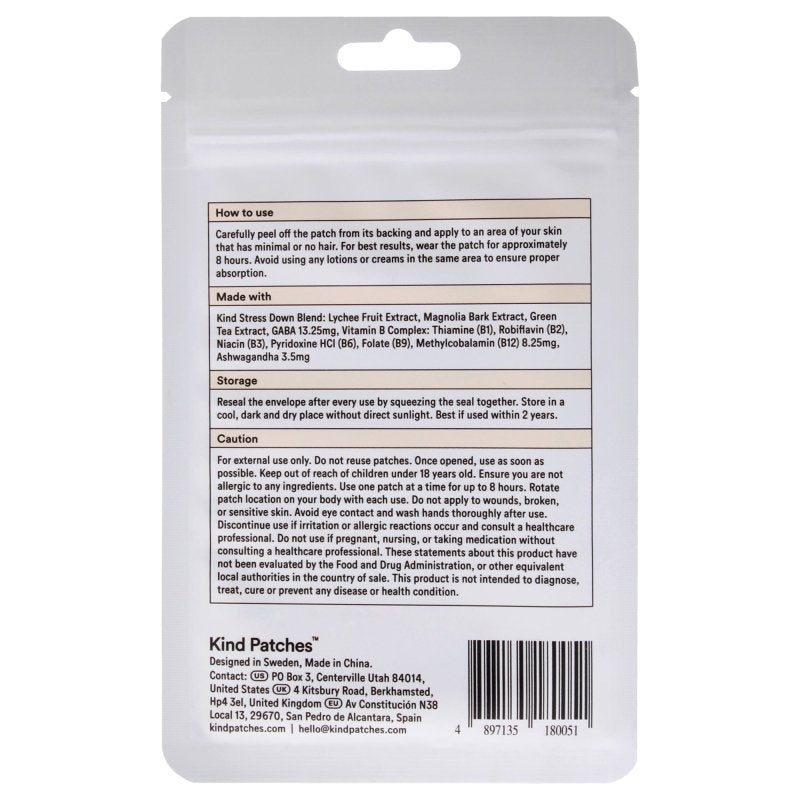 Stress Down Patches by Kind Patches for Unisex - 30 Count Patches - Patches - British D'sire