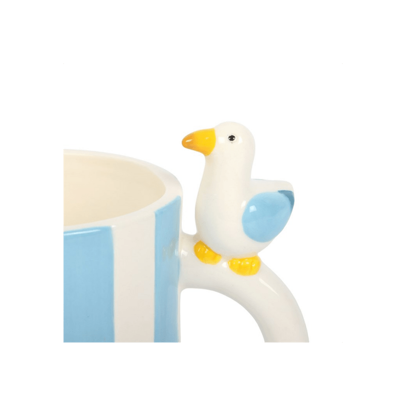 Striped Mug with Seagull - Coffe Mug - British D'sire