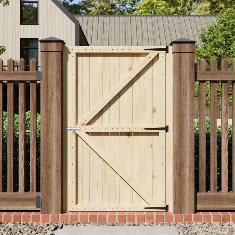 Strong Garden Gate with Latch, 105cm W x 6cm D x 180cm H - Garden Gate - British D'sire Main image