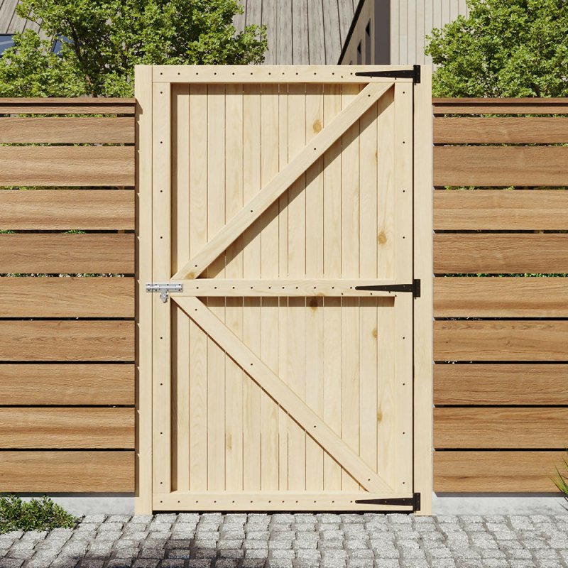 Strong Garden Gate with Latch, 99cm W x 6cm D x 180cm H - Garden Gate - British D'sire Main image