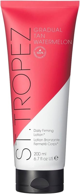 St.Tropez Gradual Tan Watermelon, Daily Firming Lotion, Hydrating Self Tan Moisturiser, 5 Skincare Benefits, Vegan, Natural & Cruelty Free, 200 ml - British D'sire Main image