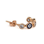 Stylish Eye Hoop Earrings by Del Corso - Crafted in 9K Rose Gold, lightweight at 2.3 g, chic design for women, featuring premium materials, offering elegance, durability, and symbolic protection - Hoop Earrings - British D'sire