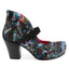 Stylo - Black Antique Floral heel shoes - Heel Shoe - British D'sire