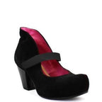 Stylo - Black Suede bar shoe - Heel Shoe - British D'sire