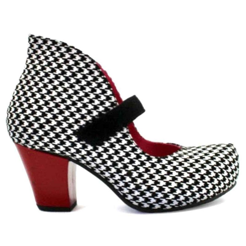 Stylo - Houndstooth bar shoe - Heel Shoe - British D'sire Main image