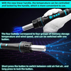 SUGON 8650 1300W Hot Air Soldering Station Big Wind Power Maintenance Motherboard CPU Desoldering Station With 4 Air Nozzles(EU Plug) - British D'sire