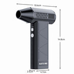 SUITU ST - 8113 Outdoor Turbine Fan Home Lithium - ion Dust Blower Handheld Hair Dryer, Style: Blower Gray - British D'sire