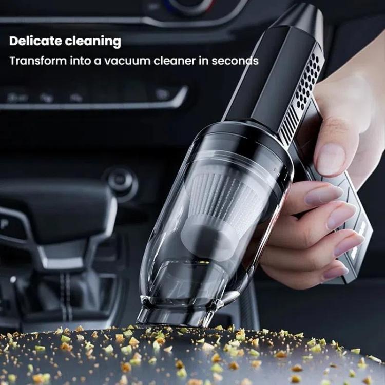 SUITU ST - 8113 Outdoor Turbine Fan Home Lithium - ion Dust Blower Handheld Hair Dryer, Style: Blower+Vacuum Cleaner Black - British D'sire