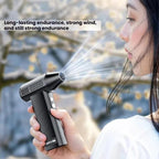 SUITU ST - 8113 Outdoor Turbine Fan Home Lithium - ion Dust Blower Handheld Hair Dryer, Style: Blower+Vacuum Cleaner Gray - British D'sire