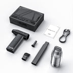SUITU ST - 8113 Outdoor Turbine Fan Home Lithium - ion Dust Blower Handheld Hair Dryer, Style: Blower+Vacuum Cleaner Gray - British D'sire