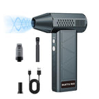 SUITU ST - 8113 Outdoor Turbine Fan Home Lithium - ion Dust Blower Handheld Hair Dryer, Style: Blower+Vacuum Cleaner Gray - British D'sire