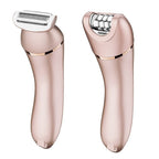Suker SK - 517 Electric Water Eluting Hair Removal Device Women Household Hair Plucker Multifunctional Two - In - One Shaver Epilator(Pink) - British D'sire