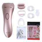 Suker SK - 517 Electric Water Eluting Hair Removal Device Women Household Hair Plucker Multifunctional Two - In - One Shaver Epilator(Pink) - British D'sire