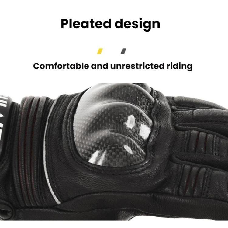 SULAITE Motorcycle Sheepskin Protective Breathable Full-Finger Gloves, Style: For Summer(XL) - British D'sire