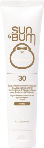 Sun Bum Mineral SPF 30 Tinted Sunscreen Face Lotion | Vegan and Reef Friendly (Octinoxate & Oxybenzone Free) Broad Spectrum Natural Sunscreen with UVA/UVB Protection | 1.7 oz - British D'sire