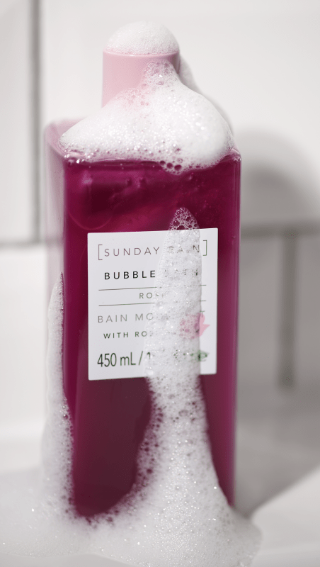 Sunday Rain Bubble Bath Rose, 450ml - Bubble Bath - British D'sire