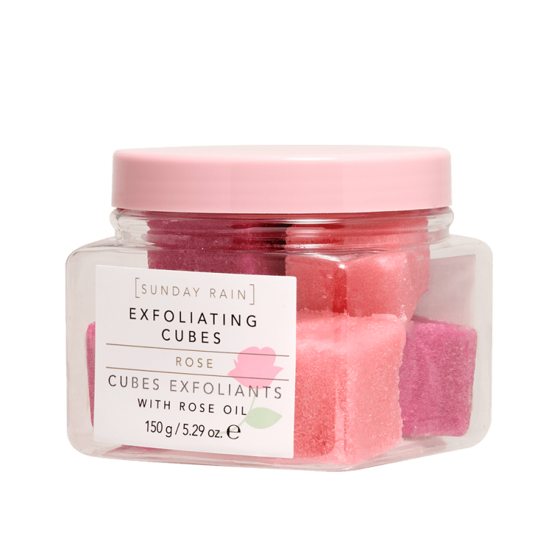 Sunday Rain Exfoliating Cubes Rose, 150g - Exfoliating Cubes - British D'sire