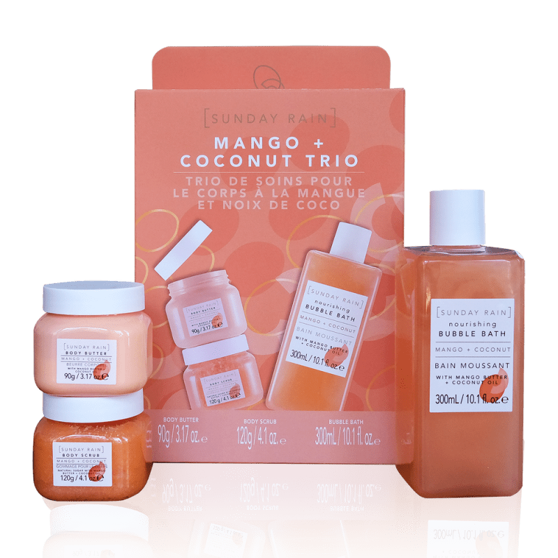 Sunday Rain Mango and Coconut Trio - Bath & Body Gift Sets - British D'sire