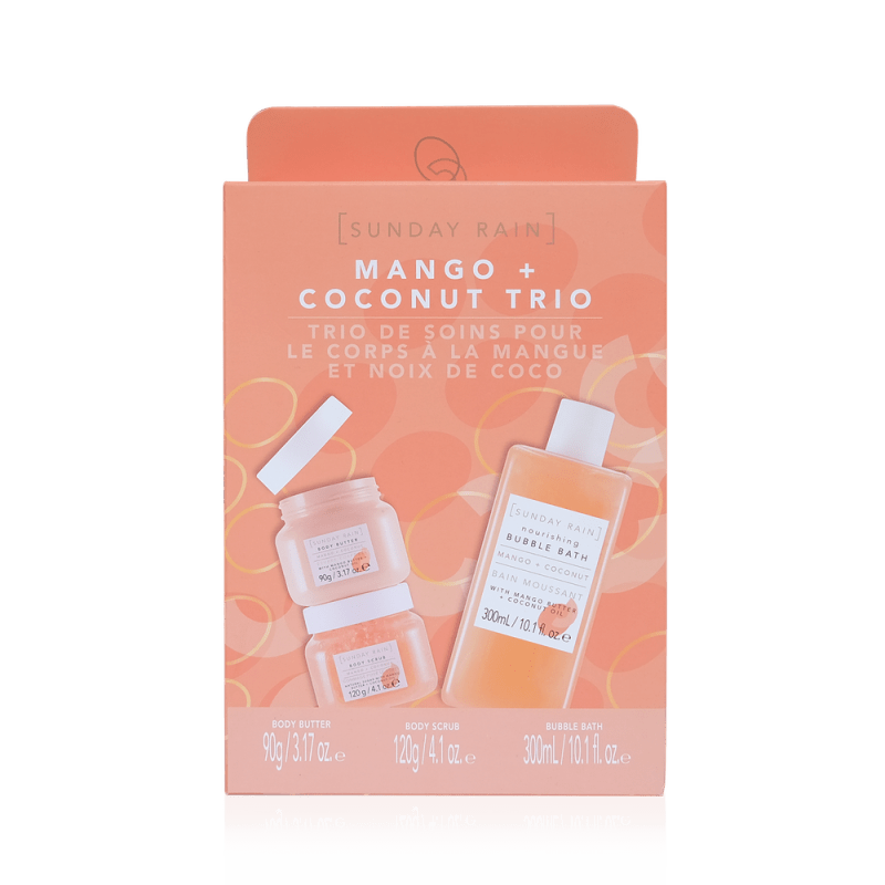 Sunday Rain Mango and Coconut Trio - Bath & Body Gift Sets - British D'sire