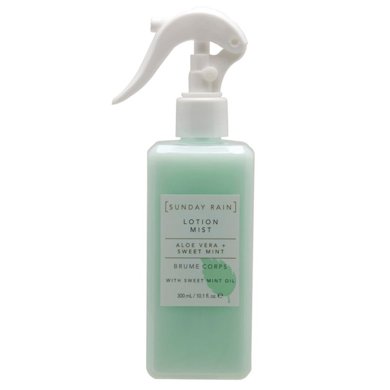Sunday Rain Moisturising Body Lotion Mist, With Aloe Vera & Sweet Mint, Vegan & Cruelty Free, 300ml - Lotion & Moisturizer - British D'sire Main image