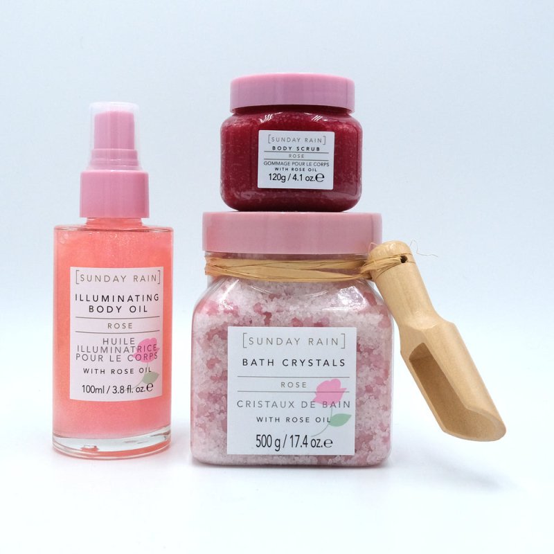 Sunday Rain Rose Fleur Trio - Bath & Body Gift Sets - British D'sire
