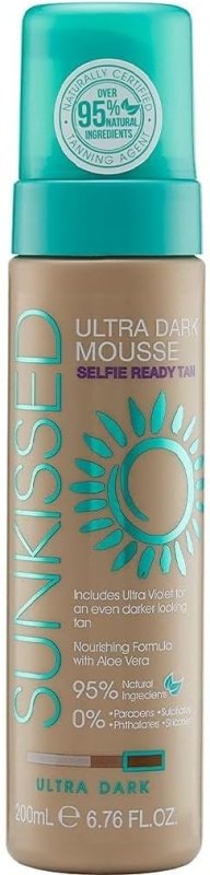 Sunkissed Self Tan Mousse Ultra Dark 200ml 95 Percent Natural - British D'sire Main image