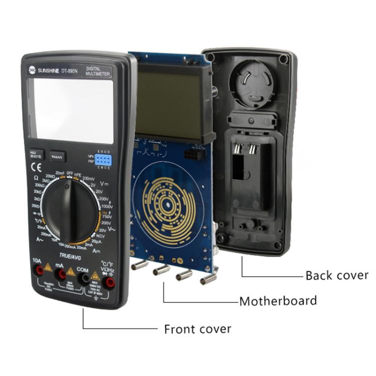 SUNSHINE DT - 890N High - precision Digital Multimeter Portable Repair Meter With Burn Protection - British D'sire
