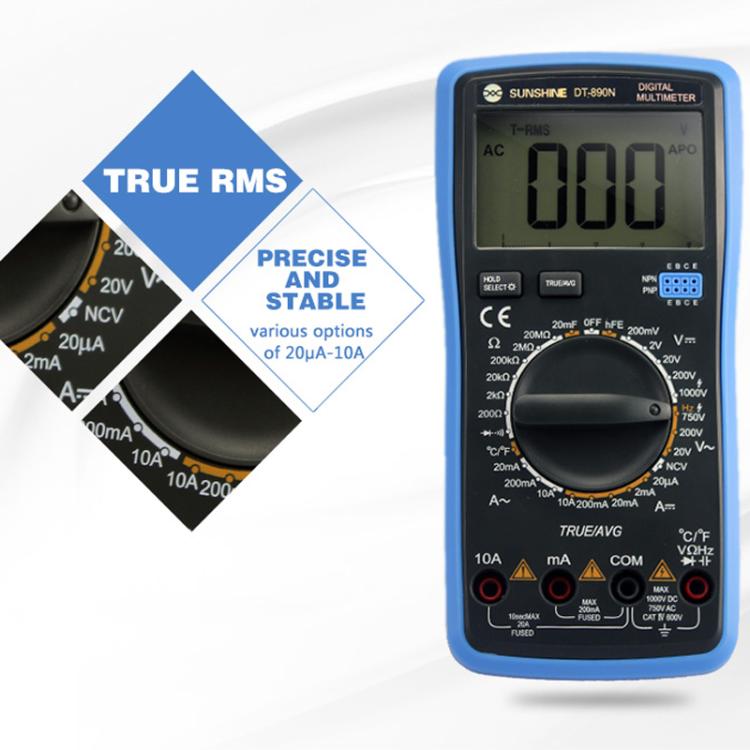 SUNSHINE DT-890N High-precision Digital Multimeter Portable Repair Meter With Burn Protection Secondary image