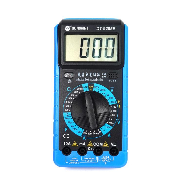 SUNSHINE DT - 9205E High - Precision Digital Multimeter For Measuring Current Voltage Portable Repair Electrician Meter With Burn Protection - British D'sire