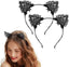 SUNTRADE 2PCS Lace Cat Ears Headband Exquisite Sweet Sexy Women Hair Accessories - Fashion Headbands - British D'sire