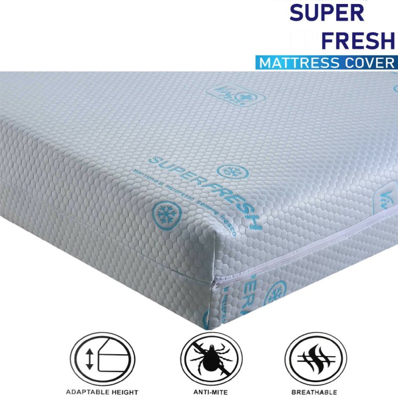 Super Fresh Polygon Pattern Zipped Mattress Protector - Matress Protector - British D'sire