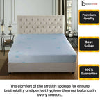 Super Fresh Polygon Pattern Zipped Mattress Protector - Matress Protector - British D'sire