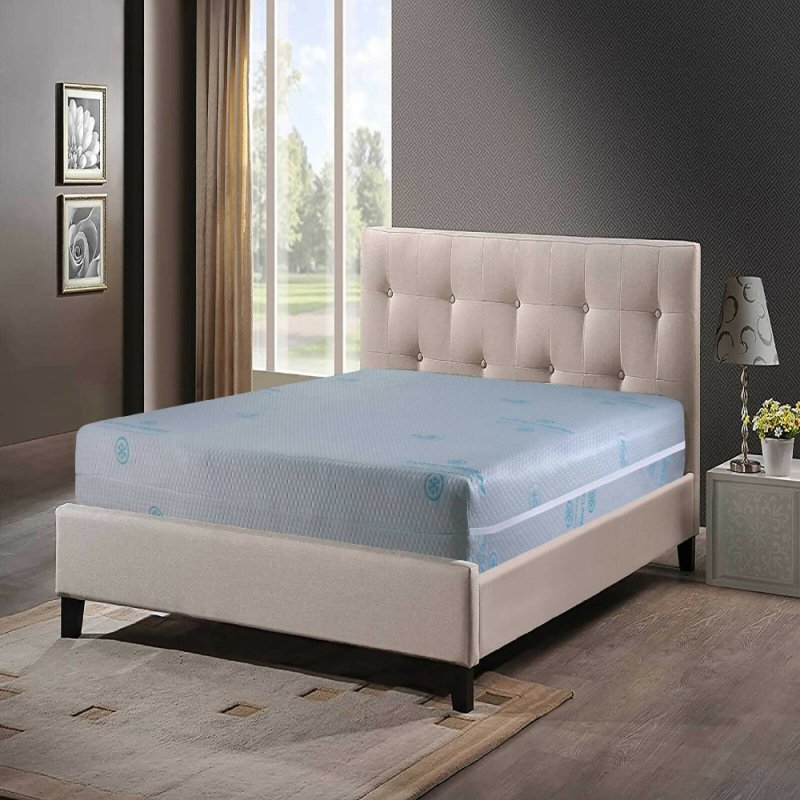 Super Fresh Polygon Pattern Zipped Mattress Protector - Matress Protector - British D'sire