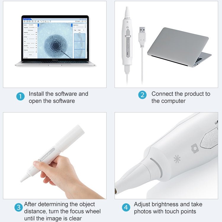 Supereyes Y008 Ear Nose Mouth Wireless Digital Electronic Endoscope - British D'sire
