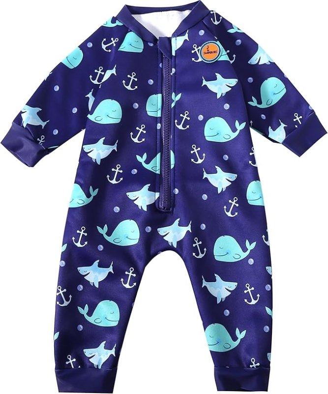 Swimbubs Baby Swimming Warm Suit Boys Fleece Lined Wetsuit Girls UV UPF50 Sun Protection Swimsuit - Swimwear - British D'sire