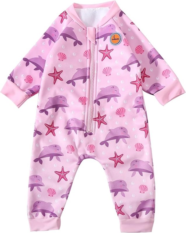 Swimbubs Baby Swimming Warm Suit Boys Fleece Lined Wetsuit Girls UV UPF50 Sun Protection Swimsuit - Swimwear - British D'sire