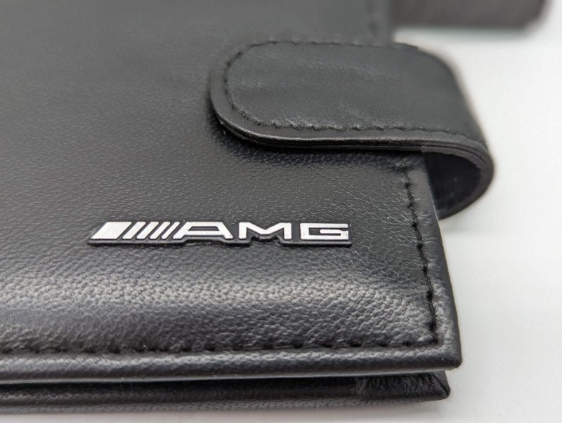Swolit Merchandise Black Genuine Leather Mercedes Amg Wallet Swolit with Metal AMG, Gift Boxed - British D'sire Main image