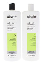 System 2 Duo by Nioxin for Unisex - 2 x 33.8 oz Shampoo, Conditioner - 33.8oz Shampoo, 33.8oz Conditioner - British D'sire