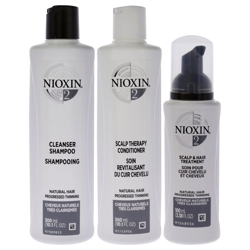 System 2 Kit by Nioxin for Unisex - 3 Pc 10.1oz Cleanser Shampoo, 10.1 oz Scalp Therapy Conditioner, 3.38oz Scalp and Hair Treatment Secondary image